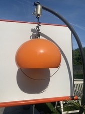 Lampe Orange 70’ Diamètre 60 Cm Vintage Système Rolly De 1973 Guzzini ?