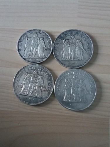Lot pièces argent 3 fois - pièces,