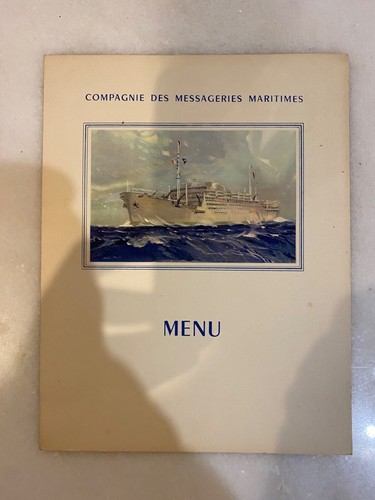 Ancien menu paquebot - , la