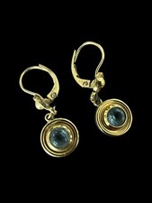 Boucles D’Oreilles, Plaqué Or  Vintage, Pendantes Oreilles Percees 1925 K &L