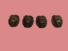 4 anciens ornements de meuble"tête de lion " en laiton