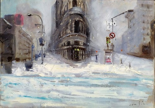 Huile sur panneau x 35 - cm,