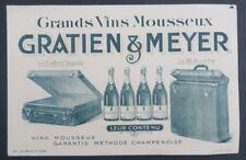 BUVARD GRATIEN & MEYER vin mousseux Saumur Blotter Löscher