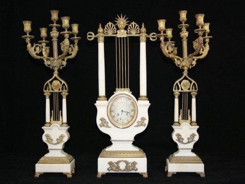 Garniture cheminée style - cheminée,