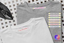 110 Etiquette THERMOCOLLANTE à coller au FER A REPASSER (PrintMyName)