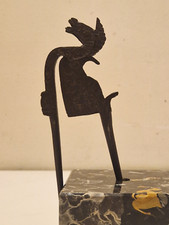 Indonésie - Tranchoir à tabac en acier - Tête de cheval / dragon - XIXéme