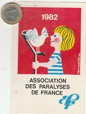 AUTOCOLLANTS  APF. ASSOCIATION des PARALYSES de FRANCE 1982 Vintage Oldies