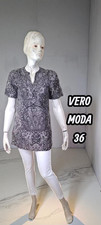 Vero Moda Taille 36  tunique manches courtes doubléé marron femme haut top