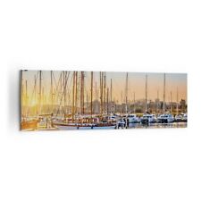 Impression sur Toile 160x50cm Tableaux Image catamaran bateau ancre amarrage