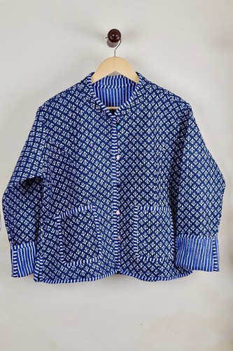 Coton matelassé bleu - coton,