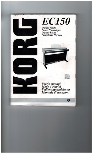 Mode emploi piano korg ec150 - korg,