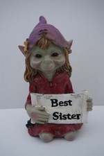 170231 FIGURINE PIXIE ELFE PIXIES TROLLS TROLL  FEE BEST SISTER  MEILLEUR SOEUR 