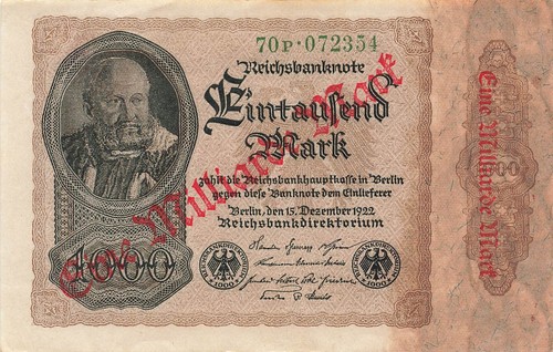 Reichsbanknote milliard de - milliard,