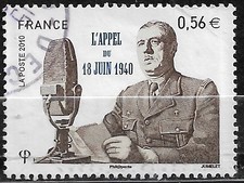 FRANCE oblitéré 2010 70e anniversaire de l'appel du 18 juin 1940 Y&T N° 4493