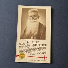 Reliquaire Image Pieuse Père BROTTIER Etoffe HOLY CARD Santino