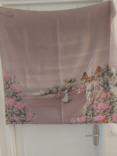 Foulard soie vintage jole - foulard,