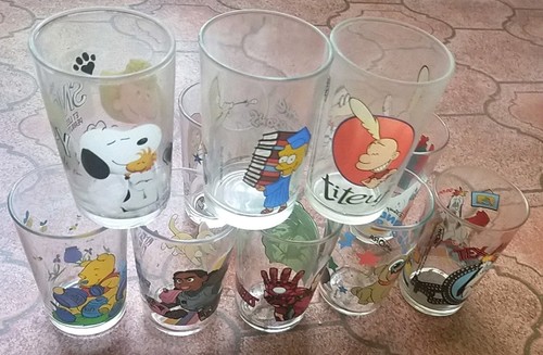 Lot anciens verres à - 10,