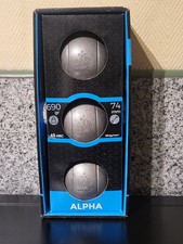 ALPHA OM DROIT AU BUT TRIPLETTE PETANQUE 690 GR HOMOLOGUEES FEDERATION GEOLOGIC