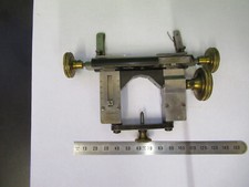 Antique Laiton Étape Clip Reichert Autriche Rare Microscope Pièce Comme Imprimé