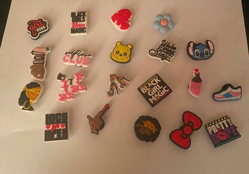 Lot croc charms black - lot,