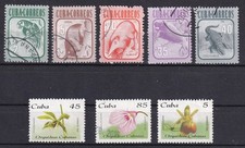 1CUBA   Lot de 8 timbres
