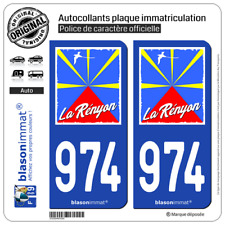 2 Stickers autocollant plaque