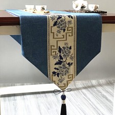 1PC Chinois Jacquard Chemin de Table Tissu Gland Frange Doux Cuisine Dîner Adorn