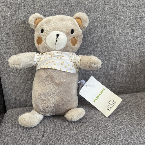 Doudou peluche ours gris beige - peluche,