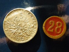 lot N°28  piece 5 francs