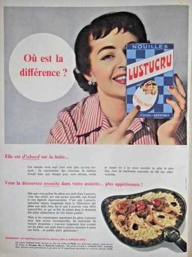 Publicité 1956 nouilles - 1956,