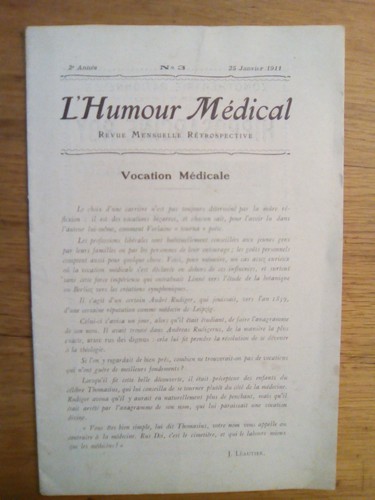 Humour médical - l'humour,
