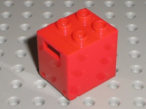 Boite conteneur rouge lego - rouge, red