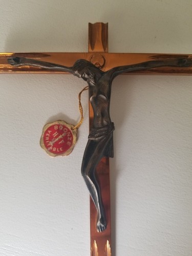 Ancien crucifix bronze - ancien,
