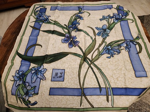 Foulard soie peint la - en,