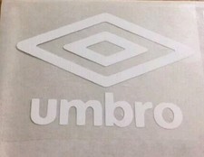UMBRO PATCH FLOCAGE VINYLE 8.2 CM PAR 5.4 CM Couleur Blanc Sponsor Club Football