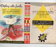 vieux papiers pubilicité : dépliant  27e salon MACHINE AGRICOLE  P46185