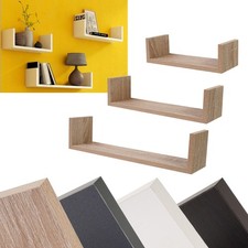 3er Étagère Murale Wand-Board Hänge-regal Livres CD Aspect Bois Flottant Choix
