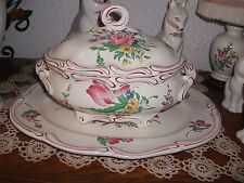 SOUPIERE "ROCAILLE + PLAT Roses et Tulipes "  "Réverbère "KG Lunéville l