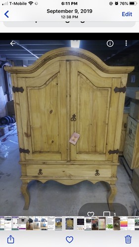 Solid wood armoire - solid,
