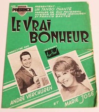 Partition sheet music ANDRE VERCHUREN : Le Vrai Bonheur * 60's Accordéon