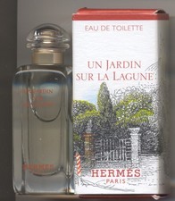 UN JARDIN SUR LA LAGUNE d'HERMES eau de toilette 7,5 ml pleine avec boite