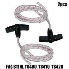 Set De 2pcs Démarreur à Lanceur Poignée Avec 3.0mm Corde for STIHL TS400 TS410