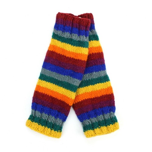 Main laine tricot jambières - laine,