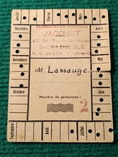 CARTE ALIMENTATION GENERALE - 2 PERSONNES - CACHET JACQUET