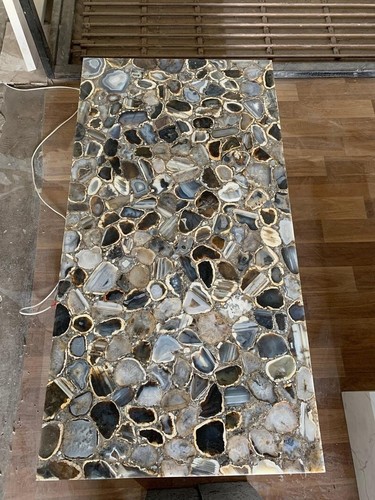 Table agate grise design - table,