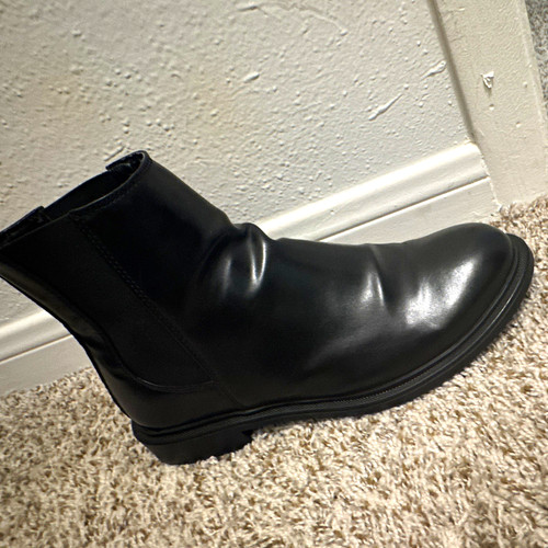 Zara men black leather - zara,
