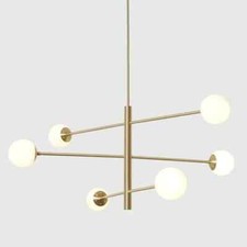 Lustres Spoutnik en laiton style Stilnovo 6 globe lumineux plafonniers modernes