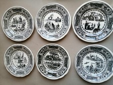 UNE SERIE DE 6 ASSIETTES REBUS