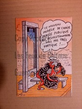 REVOLUTION FRANCAISE GUILLOTINE CHAISE PERCEE EMBE carte postale postcard