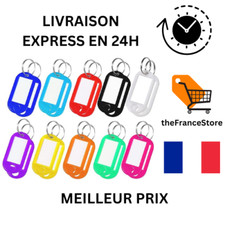 20 Porte Clef Etiquette Porte-Clés En Plastique 10 Couleurs Pour Clés De Maison